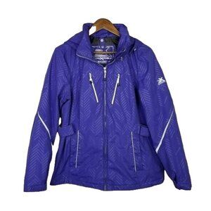 ZeroXPosur Jacket Womens Large Zip Up Coat Purple Lightweight Ski Snowboard